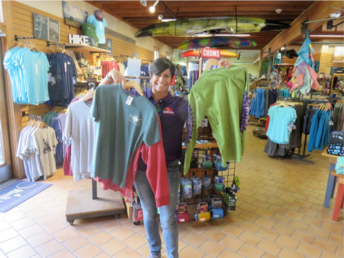 Silvia Couldn’t Resist the T-Shirts at a Shop Beside the Nantahala River in NC. Visiting the Biltmore Estate in Asheville, NC 